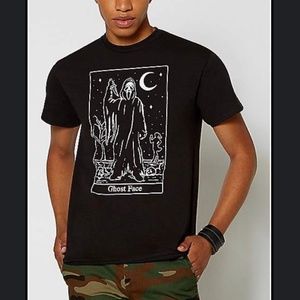 Ghost face the icon of Halloween black T-shirt size XL